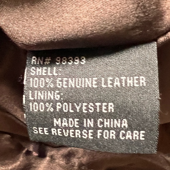 Pamela McCoy Brown Leather Jacket, Size Medium - Picture 12 of 14